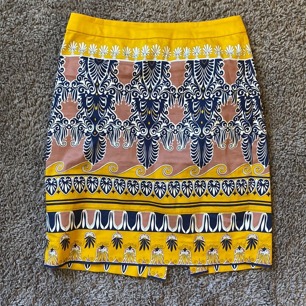 Patterned J Crew Pencil Skirt - size 2